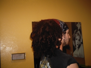 backcombing dreads I did