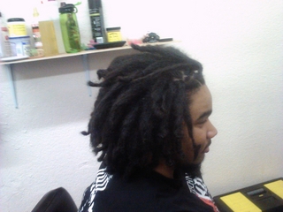 backcombing dreads I did