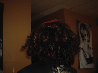 back combing dreads I did