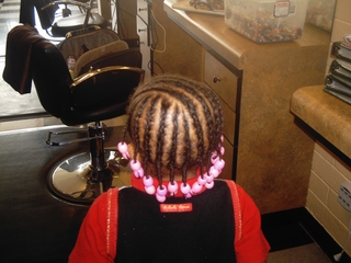 cornrows with beads I did