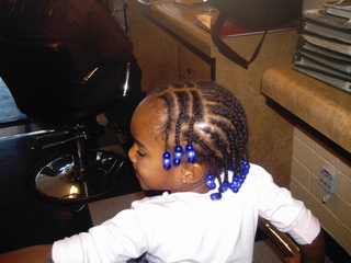 Cornrows and Beads I did