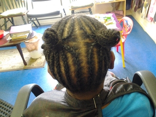 cornrow updo