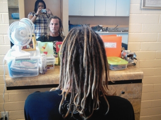 I Interlocked his dreads