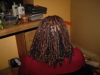 Kinky Twists With Curls On End I did