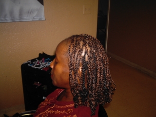 Kinky Twists With Curls On End I did