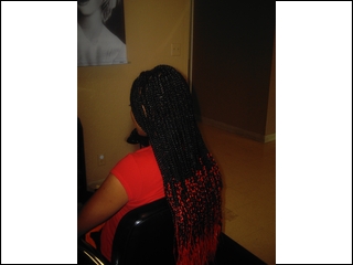 Casamas Braids With Red Tips I did