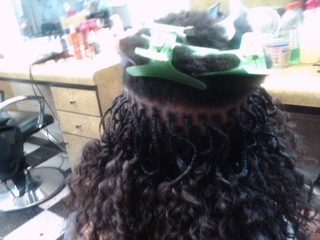 micro braids I did (half way)