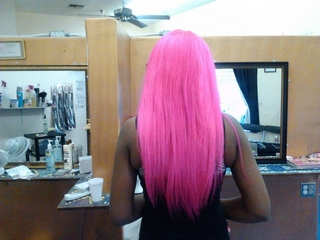 full head weave i did pink