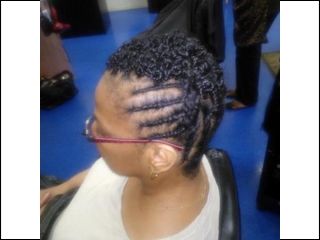 Two Strand Twist Up Do