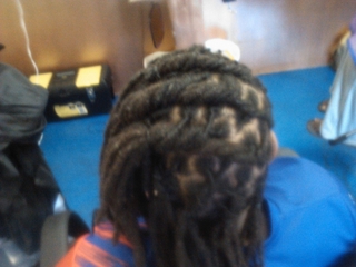 locs i did, flat twisted to the side