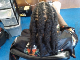 cornrow locs i did